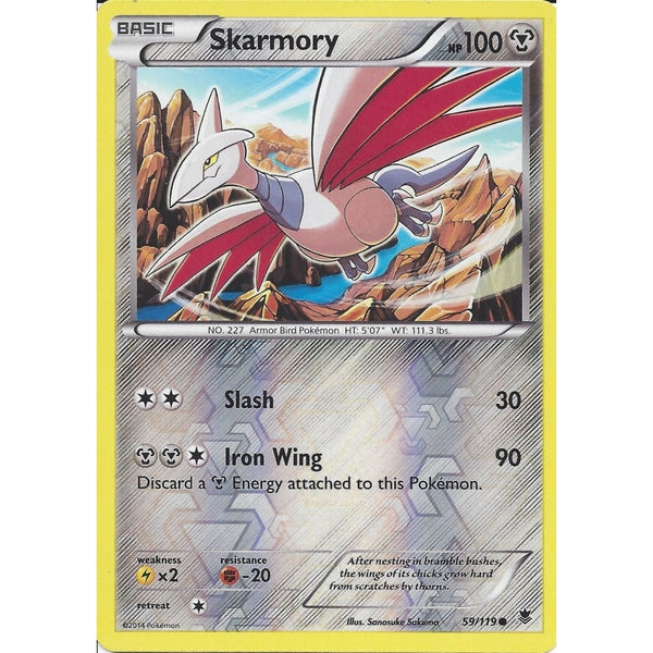 POKEMON XY PHANTOM FORCES - SKARMORY 59/119 REV HOLO