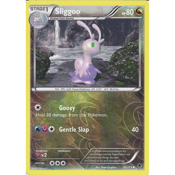 POKEMON XY PHANTOM FORCES - SLIGGOO 76/119 REV HOLO
