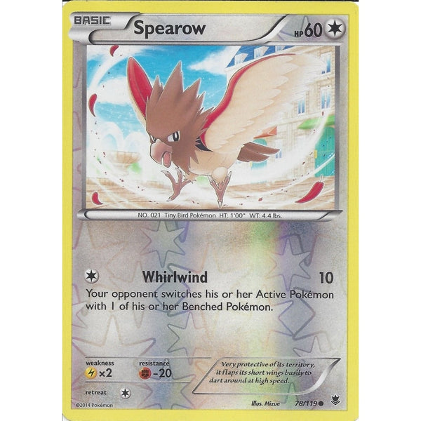 POKEMON XY PHANTOM FORCES - SPEAROW 78/119 REV HOLO