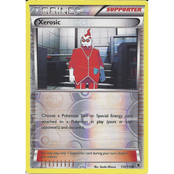 POKEMON XY PHANTOM FORCES - XEROSIC 110/119 REV HOLO TRAINER CARD