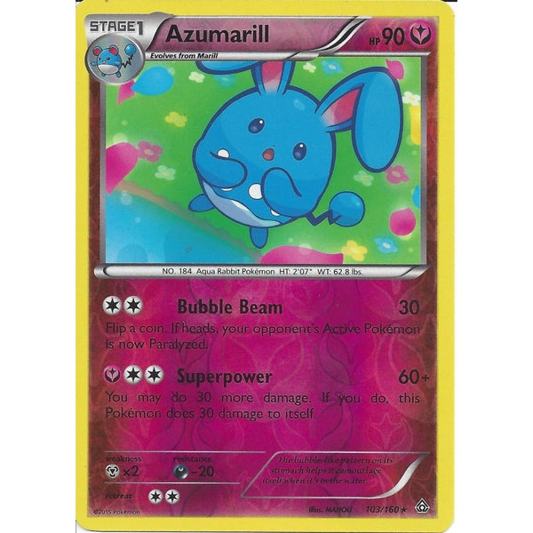 Pokemon XY PRIMAL CLASH - AZUMARILL 103/160 REV HOLO