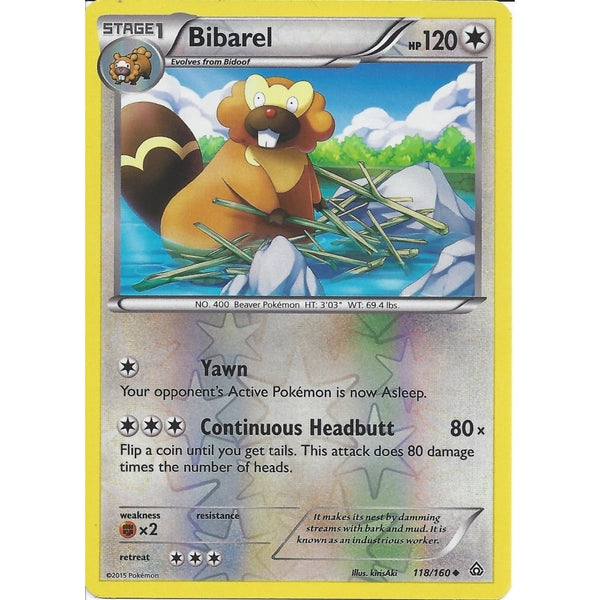 Pokemon XY PRIMAL CLASH - BIBAREL 118/160 REV HOLO