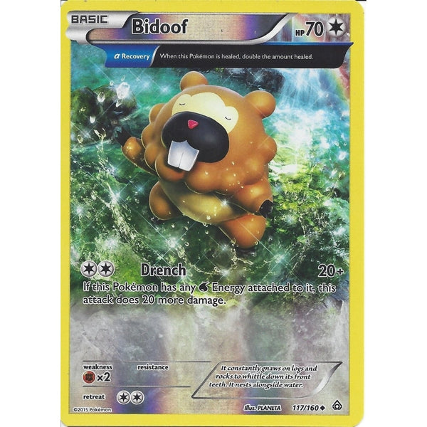 Pokemon XY PRIMAL CLASH - BIDOOF 117/160 REV HOLO