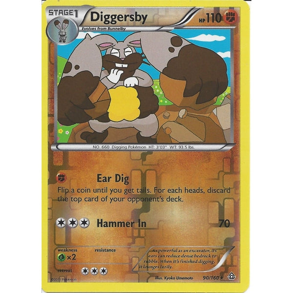 Pokemon XY PRIMAL CLASH - DIGGERSBY 90/160 REV HOLO