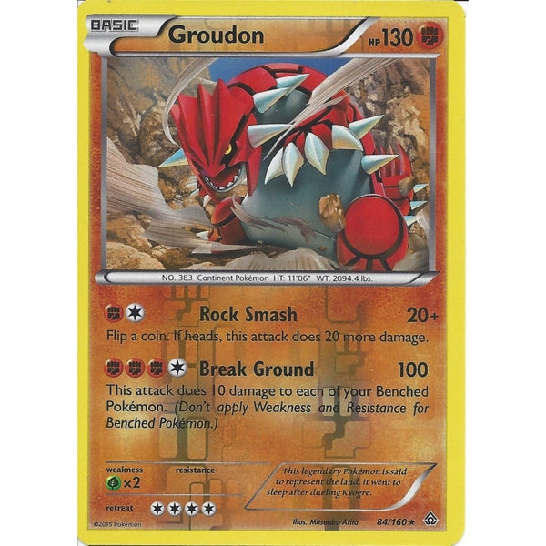 Pokemon XY PRIMAL CLASH - GROUDON 84/160 REV HOLO