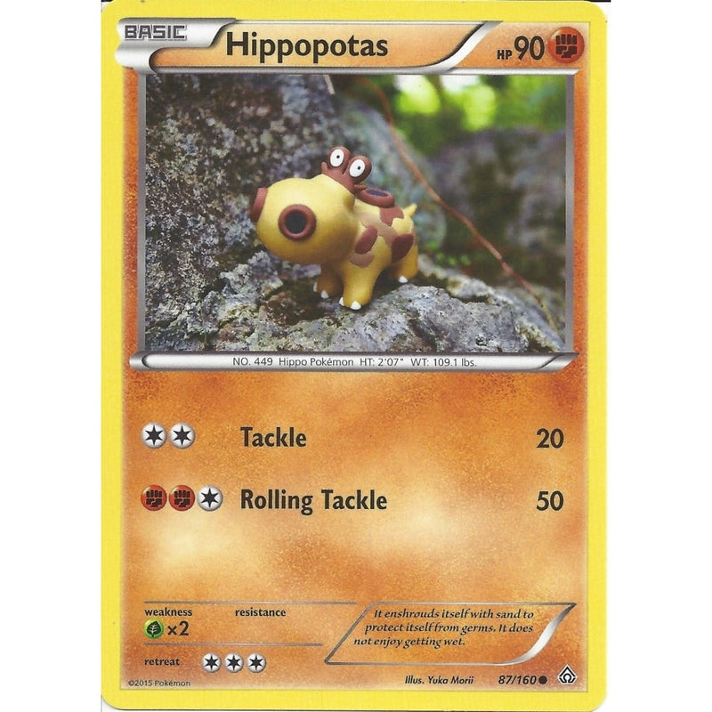 Pokemon XY Primal Clash - HIPPOPOTAS 87/160 - Recaptured LTD Pokemon XY Primal Clash - HIPPOPOTAS 87/160 - Recaptured LTD
