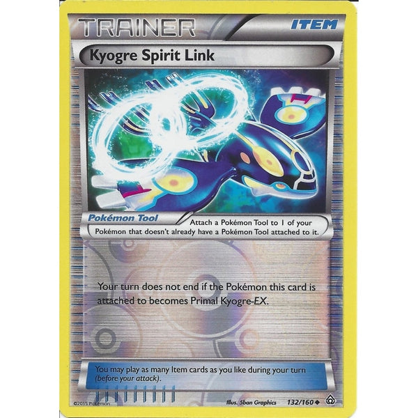 Pokemon XY PRIMAL CLASH - KYOGRE SPIRIT LINK 132/160 REV HOLO - TRAINER