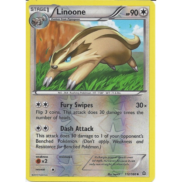 Pokemon XY PRIMAL CLASH - LINOONE 112/160 REV HOLO