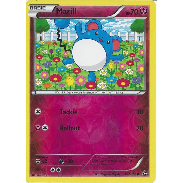 Pokemon XY PRIMAL CLASH - MARILL 102/160 REV HOLO