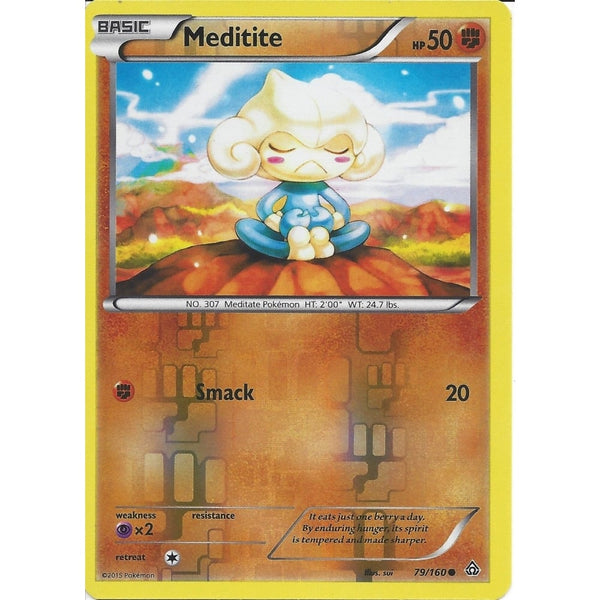 Pokemon XY PRIMAL CLASH - MEDITITE 79/160 REV HOLO