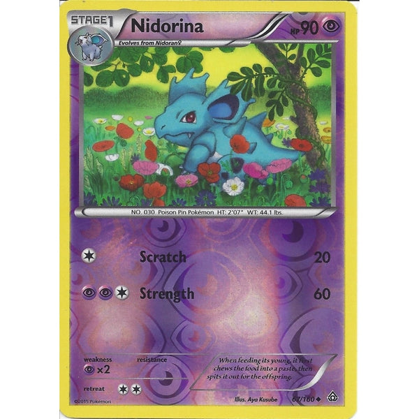 Pokemon XY PRIMAL CLASH - NIDORINA 67/160 REV HOLO