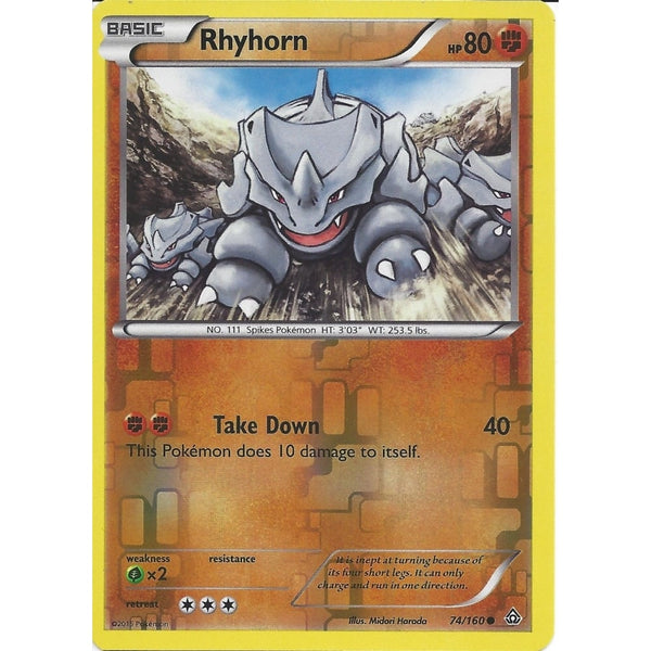 Pokemon XY PRIMAL CLASH - RHYHORN 74/160 REV HOLO