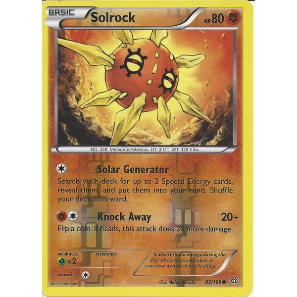Pokemon XY PRIMAL CLASH - SOLROCK 83/160 REV HOLO