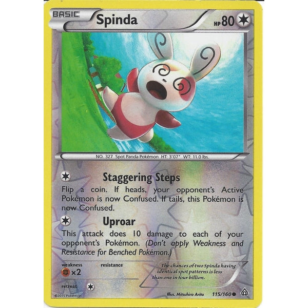 Pokemon XY PRIMAL CLASH - SPINDA 115/160 REV HOLO