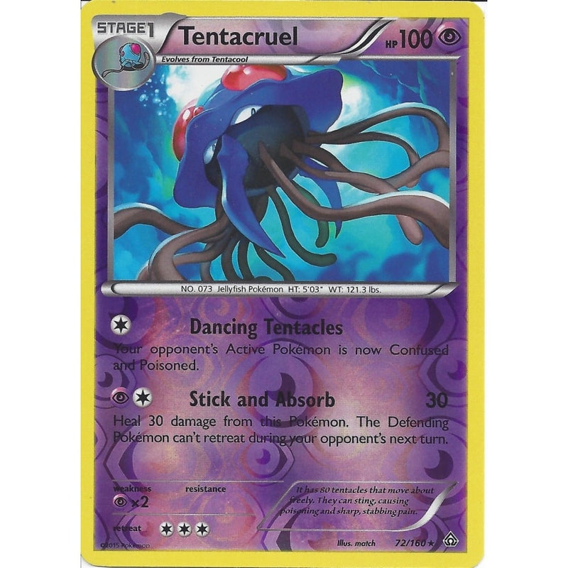 Pokemon XY PRIMAL CLASH - TENTACRUEL 72/160 REV HOLO - Recaptured LTD Pokemon XY PRIMAL CLASH - TENTACRUEL 72/160 REV HOLO - Recaptured LTD