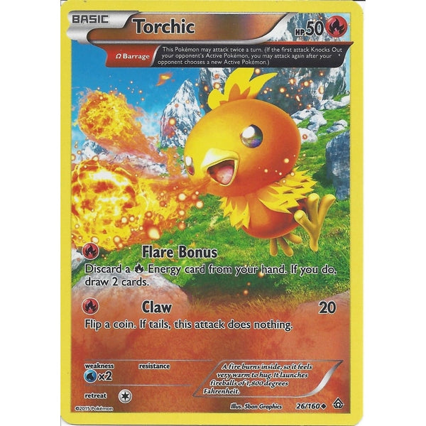 Pokemon XY PRIMAL CLASH - TORCHIC 26/160 REV HOLO