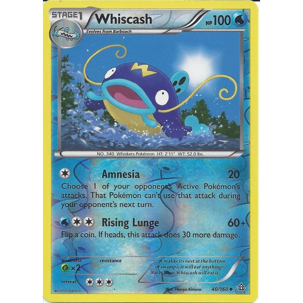 Pokemon XY PRIMAL CLASH - WHISCASH 40/160 REV HOLO