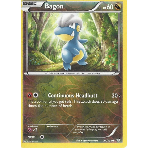 POKEMON XY ROARING SKIES - BAGON 54/108 REV HOLO