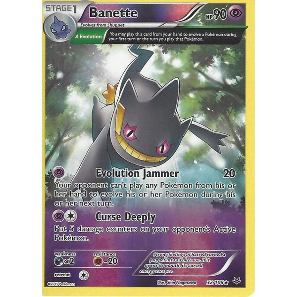 POKEMON XY ROARING SKIES - BANETTE 32/108 REV HOLO