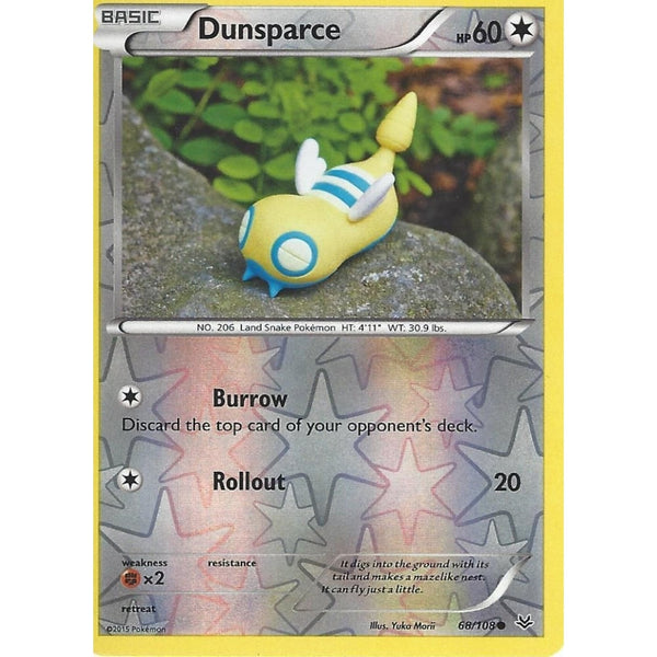 POKEMON XY ROARING SKIES - DUNSPARCE 68/108 REV HOLO