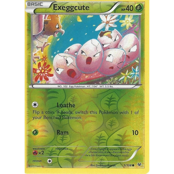 POKEMON XY ROARING SKIES - EXEGGCUTE 1/108 REV HOLO