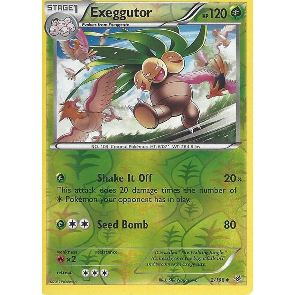 POKEMON XY ROARING SKIES - EXEGGUTOR 2/108 REV HOLO