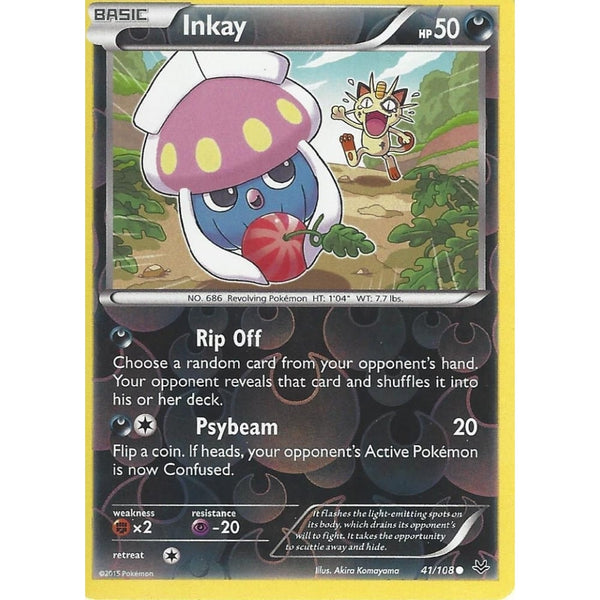 POKEMON XY ROARING SKIES - INKAY 41/108 REV HOLO