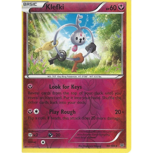 POKEMON XY ROARING SKIES - KLEFKI 48/108 REV HOLO