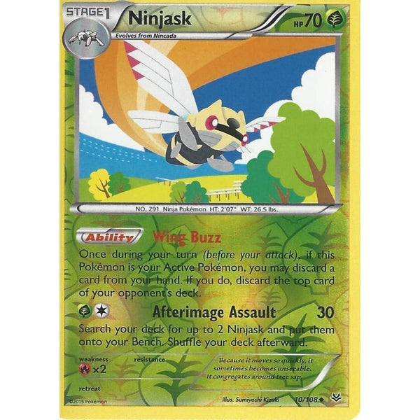 POKEMON XY ROARING SKIES - NINJASK 10/108 REV HOLO