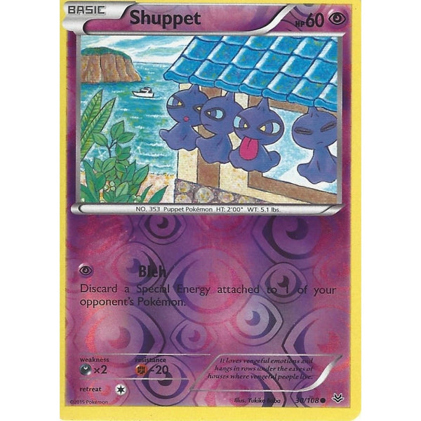 POKEMON XY ROARING SKIES - SHUPPET 30/108 REV HOLO