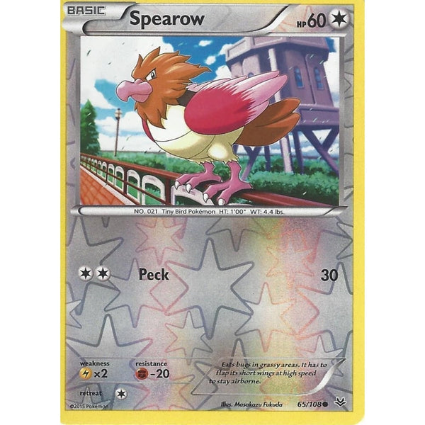 POKEMON XY ROARING SKIES - SPEAROW 65/108 REV HOLO