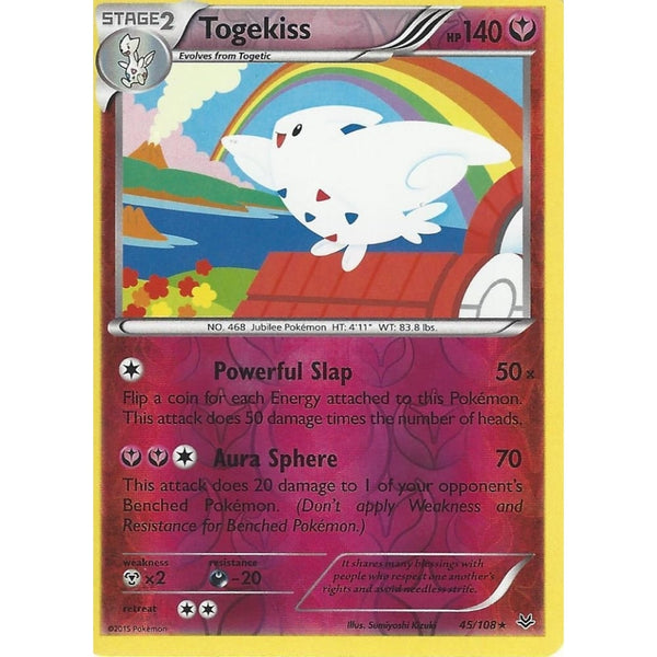 POKEMON XY ROARING SKIES - TOGEKISS 45/108 REV HOLO