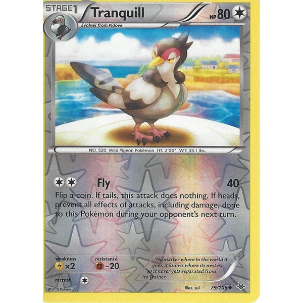 POKEMON XY ROARING SKIES - TRANQUIL 79/108 REV HOLO