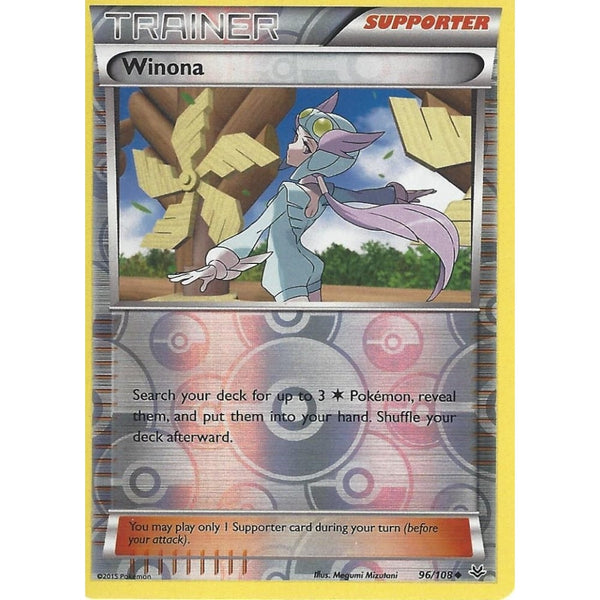 POKEMON XY ROARING SKIES - WINONA 96/108 REV HOLO