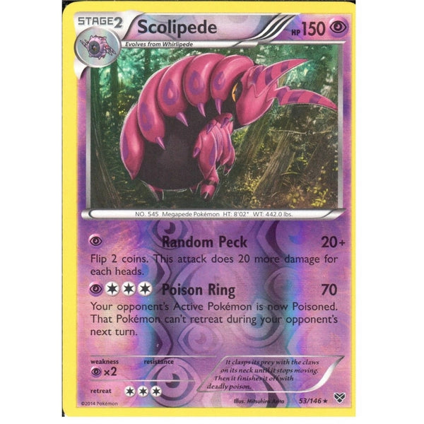 POKEMON XY - SCOLIPEDE 53/146 REV HOLO