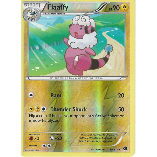 POKEMON XY STEAM SIEGE CARD - FLAAFFY 39/114 REVERSE HOLO