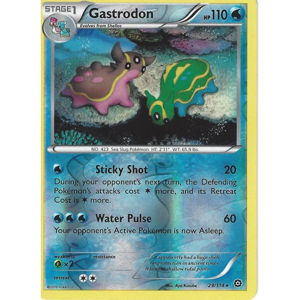 POKEMON XY STEAM SIEGE CARD - GASTRODON 29/114 REVERSE HOLO