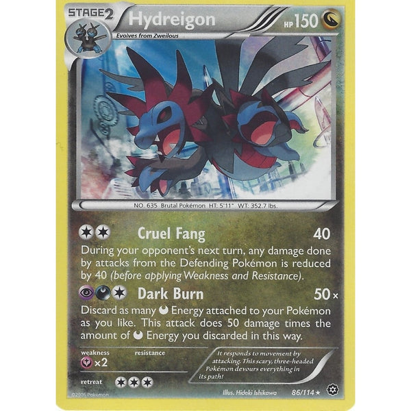POKEMON XY STEAM SIEGE CARD - HYDREIGON - 86/114 RARE HOLO