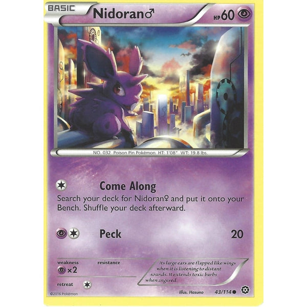 POKEMON XY STEAM SIEGE CARD - NIDORAN 43/114