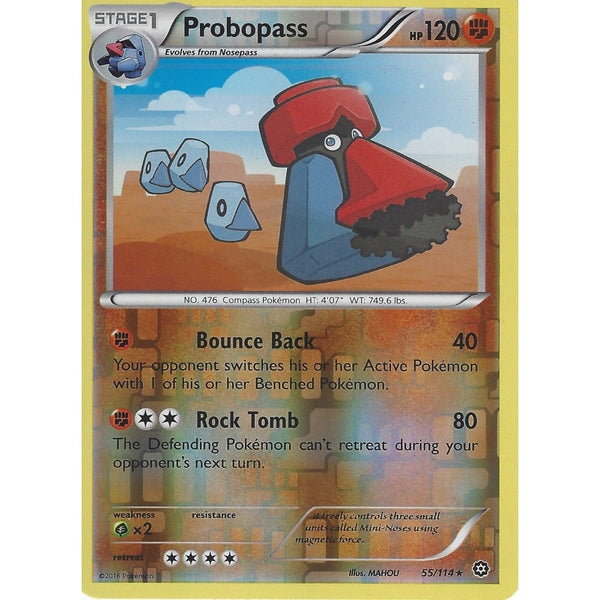 POKEMON XY STEAM SIEGE CARD - PROBOPASS  55/114 RARE REVERSE HOLO