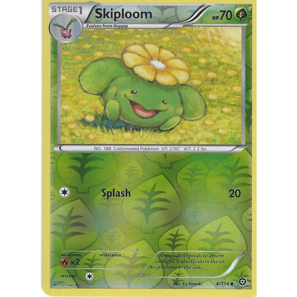 POKEMON XY STEAM SIEGE CARD - SKIPLOOM 4/114 REVERSE HOLO