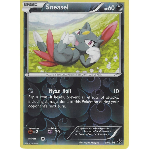 POKEMON XY STEAM SIEGE CARD - SNEASEL 60/114 REVERSE HOLO