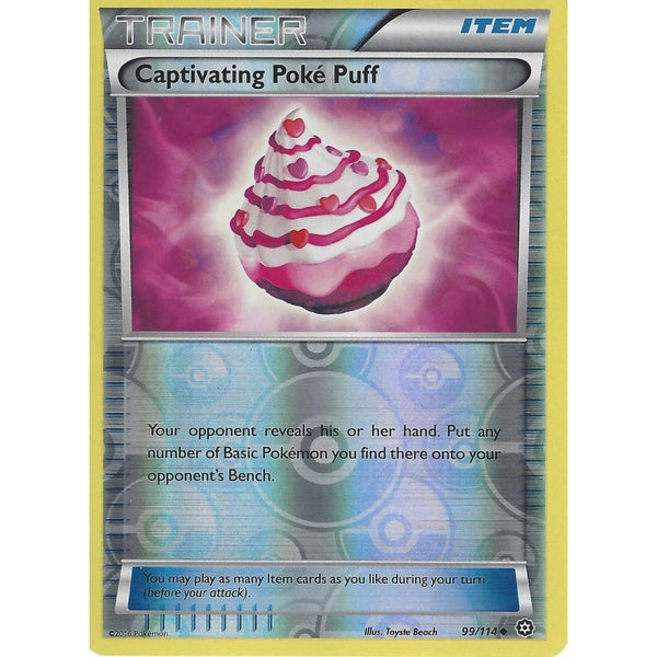 POKEMON XY STEAM SIEGE - TRAINER - CAPTIVATING POKE PUFF  99/114 REVERSE HOLO