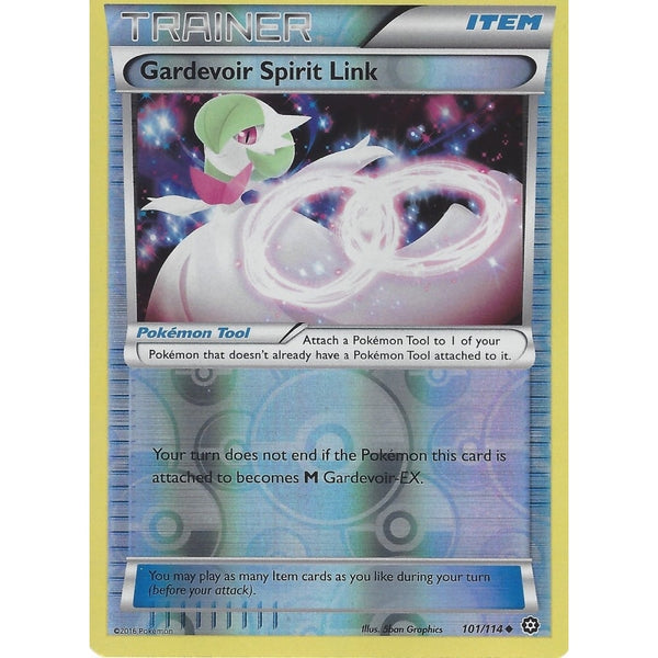 POKEMON XY STEAM SIEGE - TRAINER - GARDEVOIR SPIRIT LINK  101/114 REVERSE HOLO