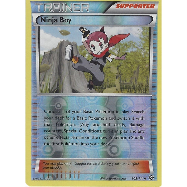 POKEMON XY STEAM SIEGE - TRAINER - NINJA BOY 103 /114 REVERSE HOLO