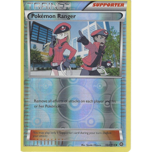 POKEMON XY STEAM SIEGE - TRAINER - POKEMON RANGER  104/114 REVERSE HOLO