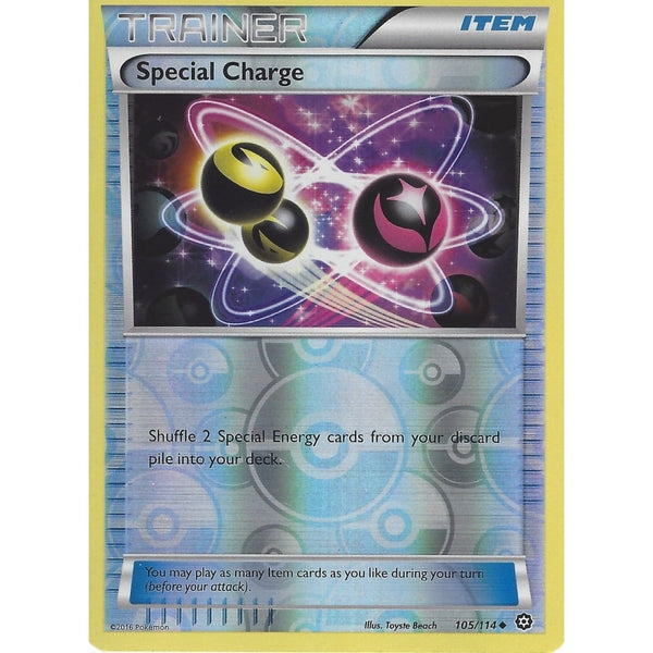 POKEMON XY STEAM SIEGE - TRAINER - SPECIAL CHARGE  105/114 REVERSE HOLO