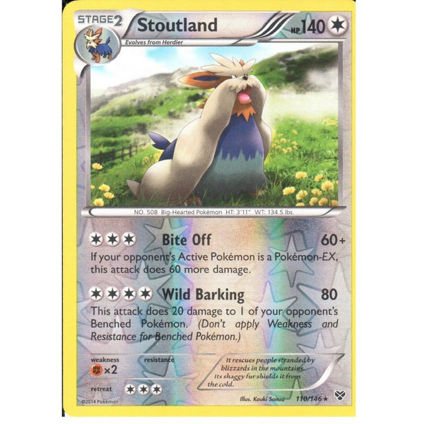 POKEMON XY - STOUTLAND 110/146 REV HOLO