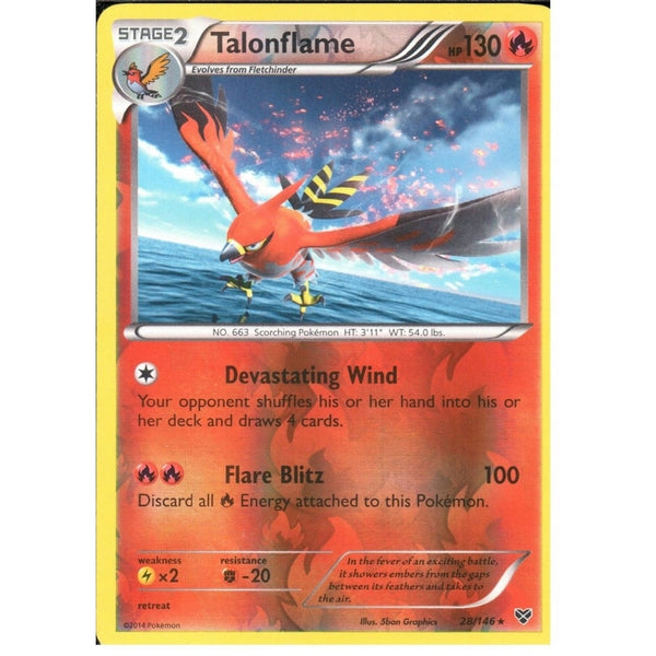 POKEMON XY - TALONFLAME 28/146 REV HOLO