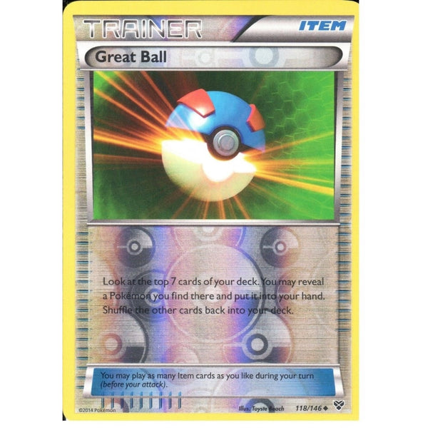 POKEMON XY - TRAINER - GREAT BALL 118/146 REV HOLO
